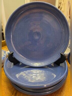 Vintage Bybee Pottery Blue Dinner Plate 10.5” Signed BB Kentucky Art Pottery